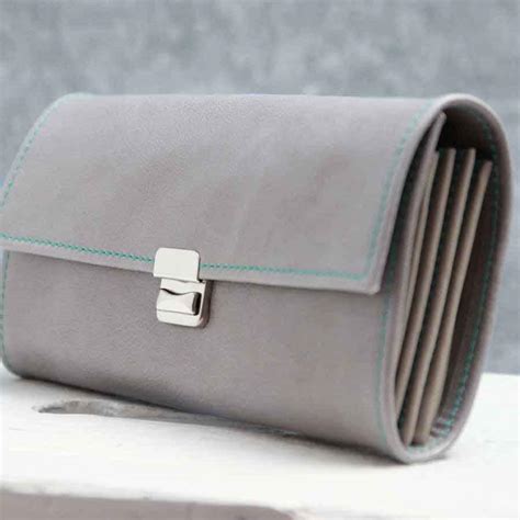 Granite Gray Large Leather Wallet 